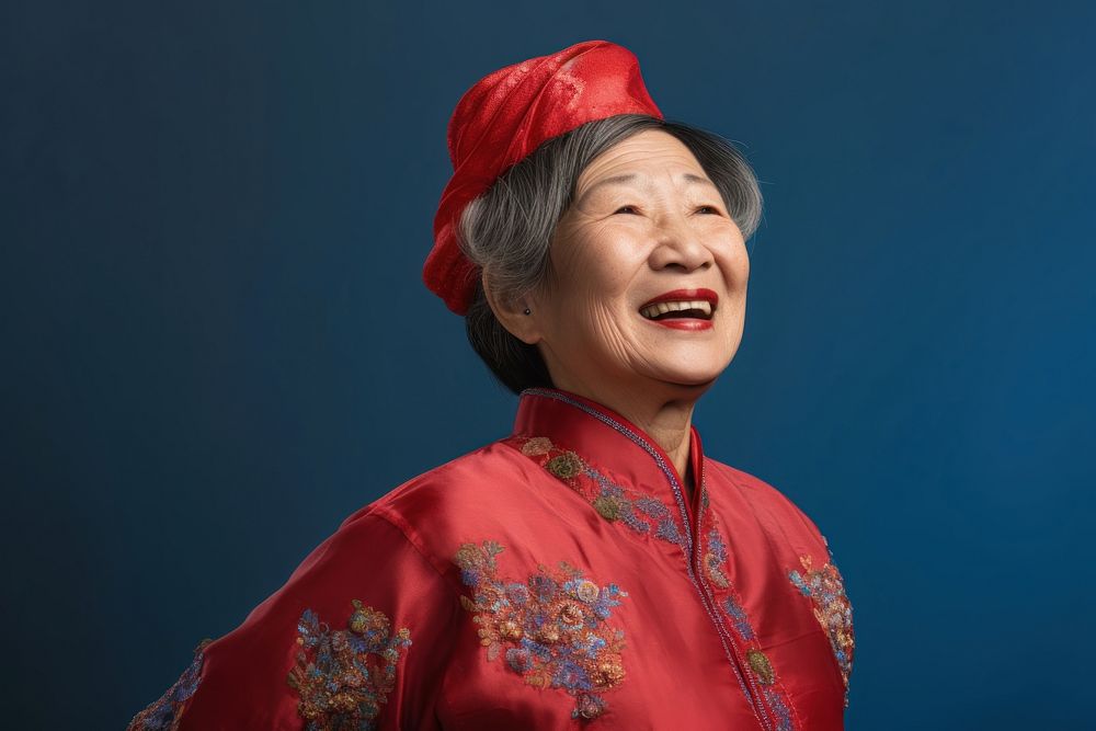 Happy chinese grandma laughing adult smile. AI generated Image by rawpixel.