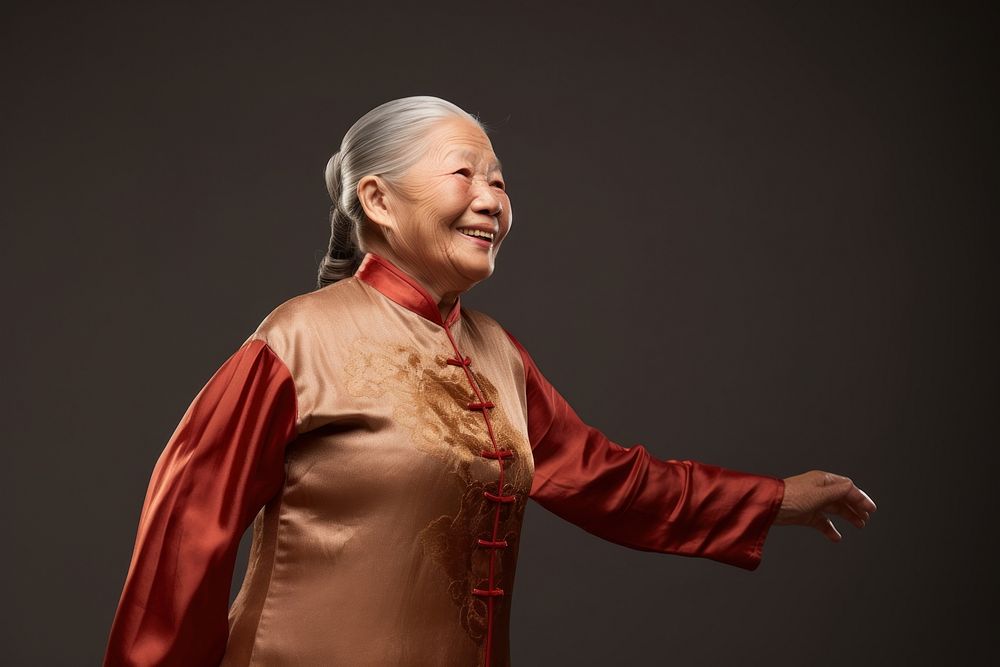 Happy chinese grandma adult smile retirement. AI generated Image by rawpixel.