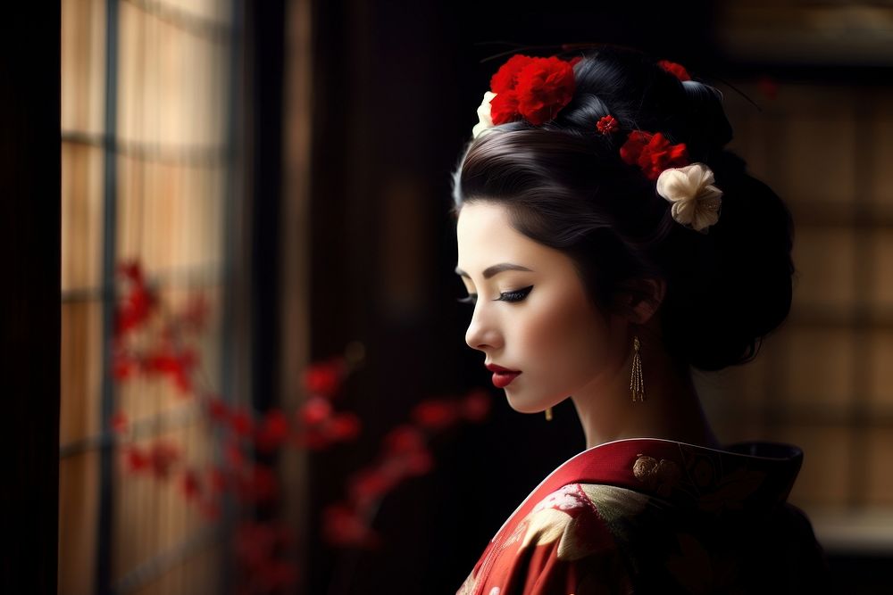 Geisha fashion adult bride.