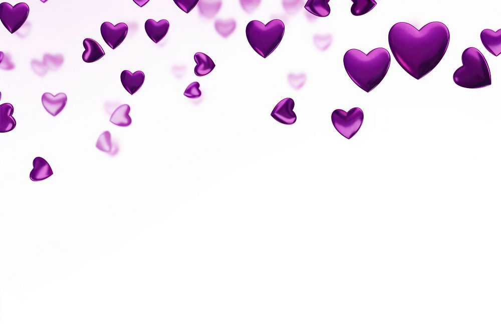 Purple hearts backgrounds petal celebration.