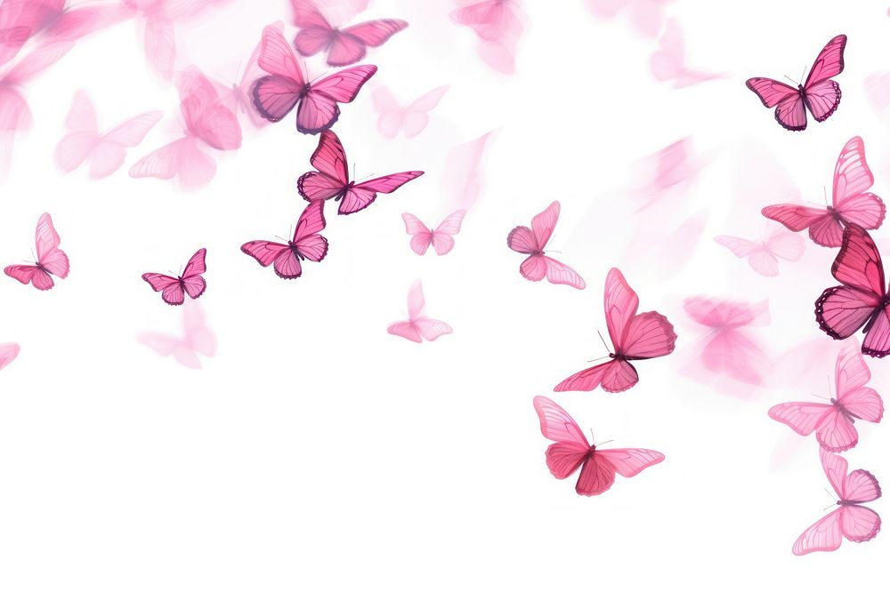 Pink butterflies backgrounds flying petal.