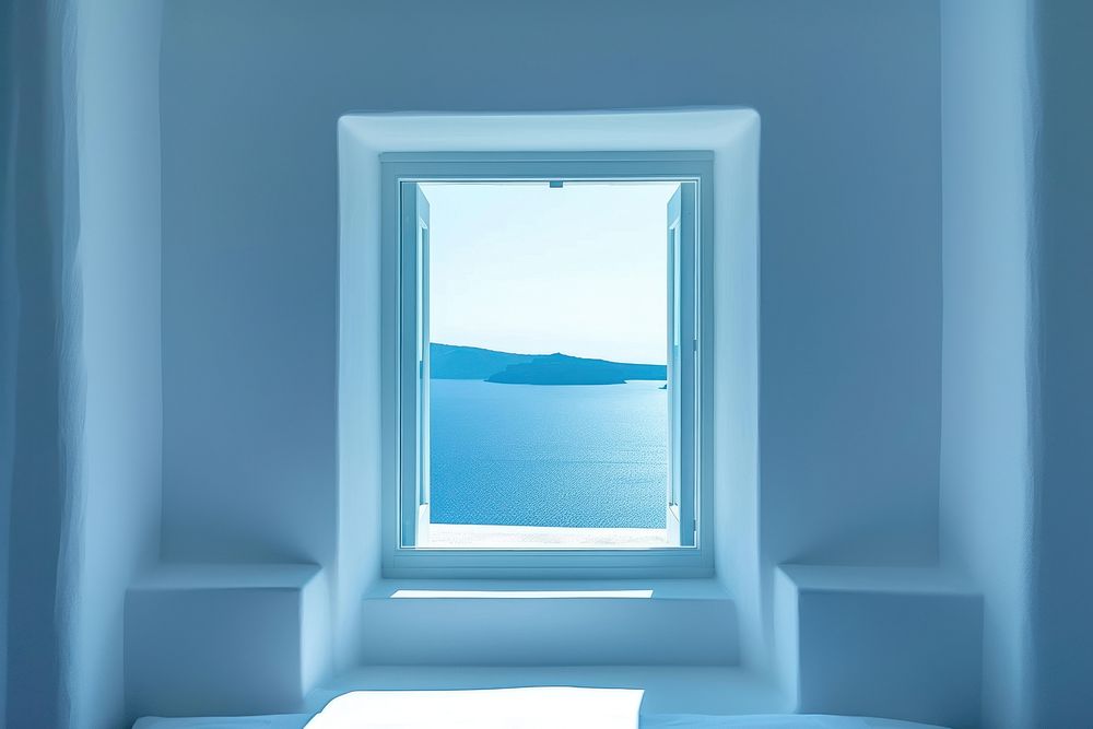 Window see seascape room architecture tranquility.