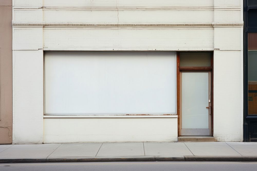 Store door architecture copy space entrance.