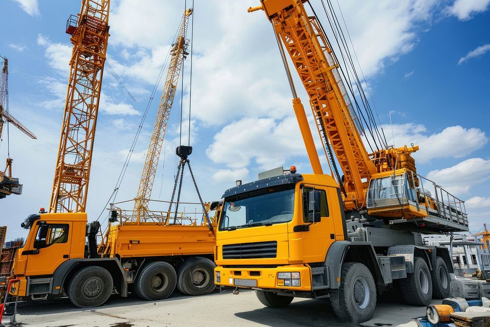 Mobile Crane road and tower Premium Photo rawpixel