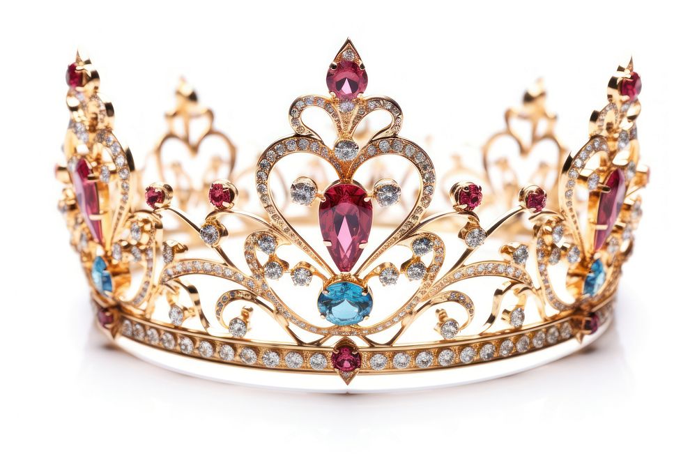 Crown jewellery jewelry tiara white background. AI generated Image by rawpixel.