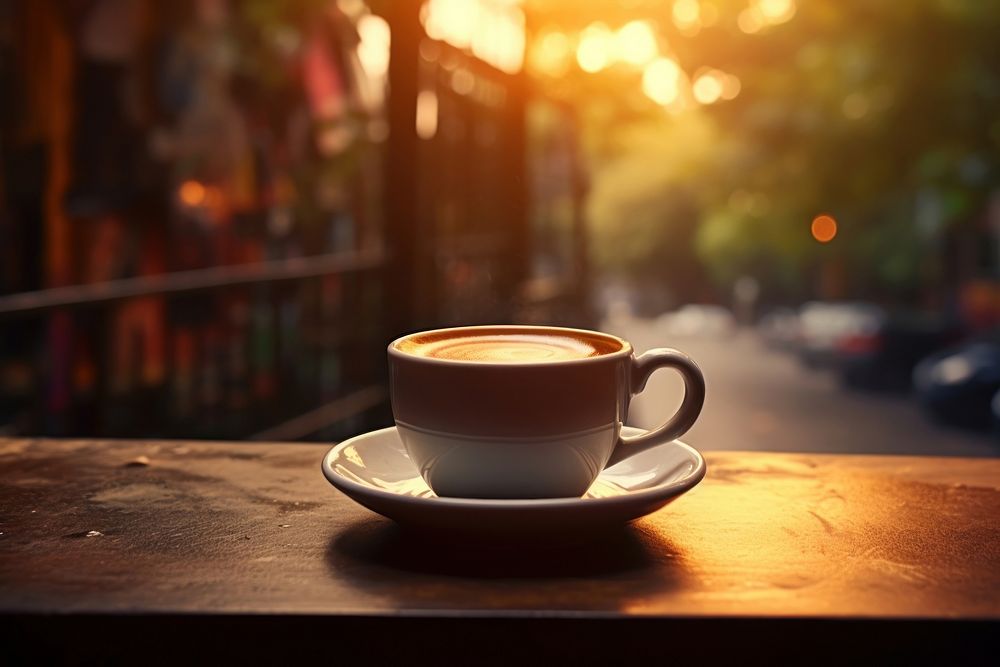 Cup of coffee saucer drink mug. AI generated Image by rawpixel.