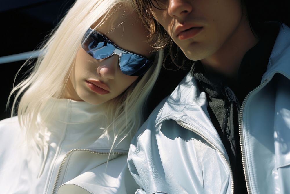 Couple photography sunglasses portrait.
