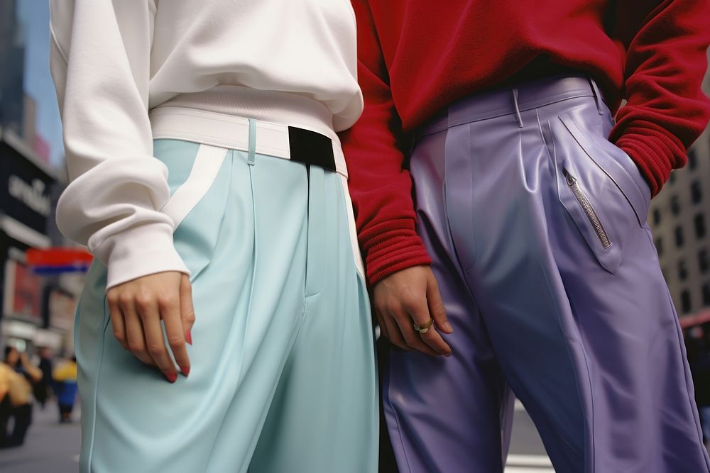 Couple fashion street pants.
