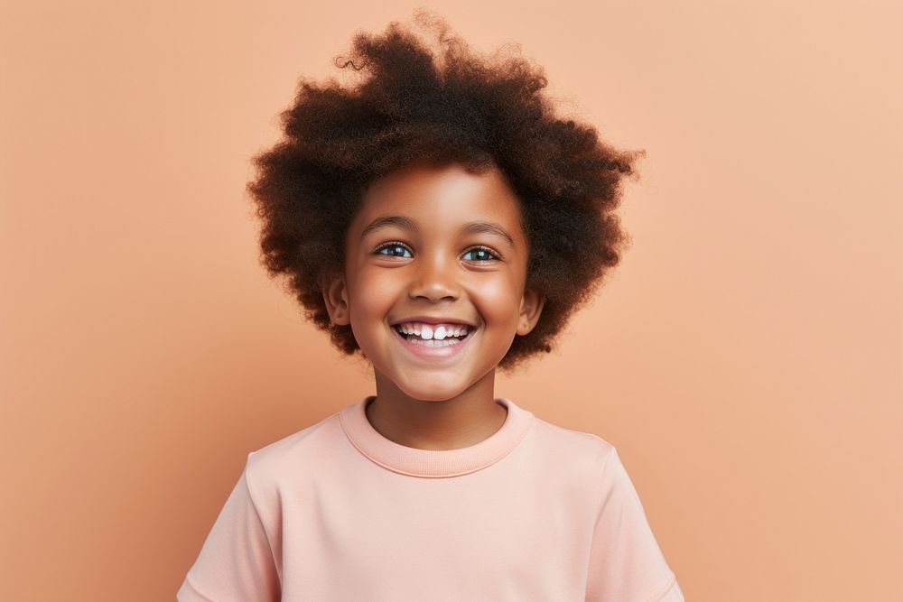 African American kids happy face portrait photography child.