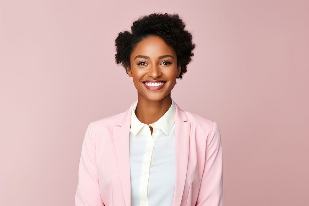 African businesswoman smiling face portrait photography adult.