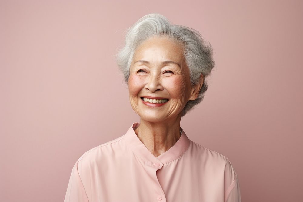 Grandmother smiling face portrait laughing adult.