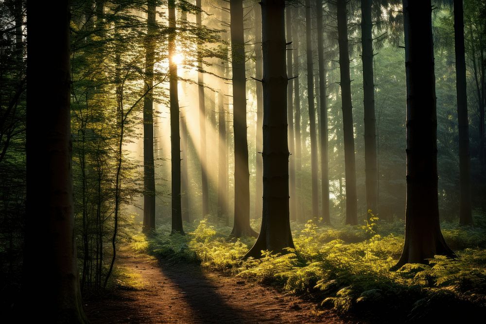 Forest spring forest sunlight woodland. | Premium Photo - rawpixel