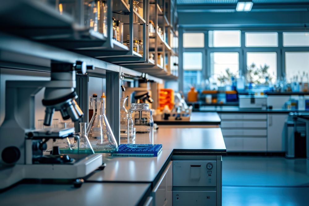 Laboratory room biochemistry technology education. | Premium Photo ...