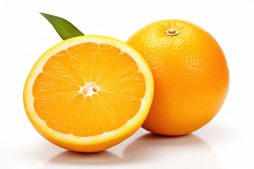 Ripe orange grapefruit lemon plant.