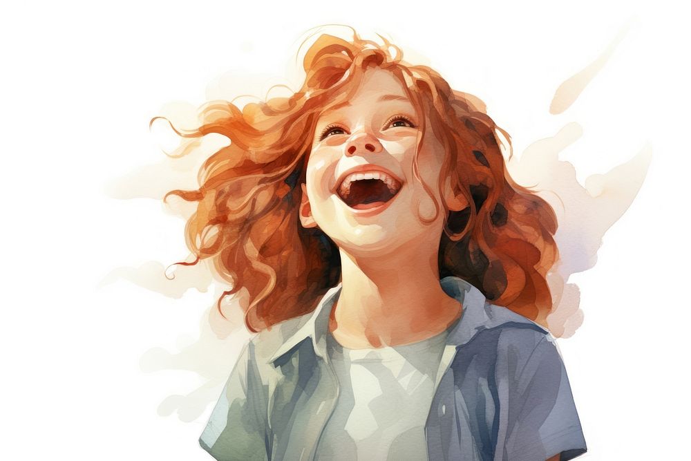 American girl laughing face expression portrait adult photography.