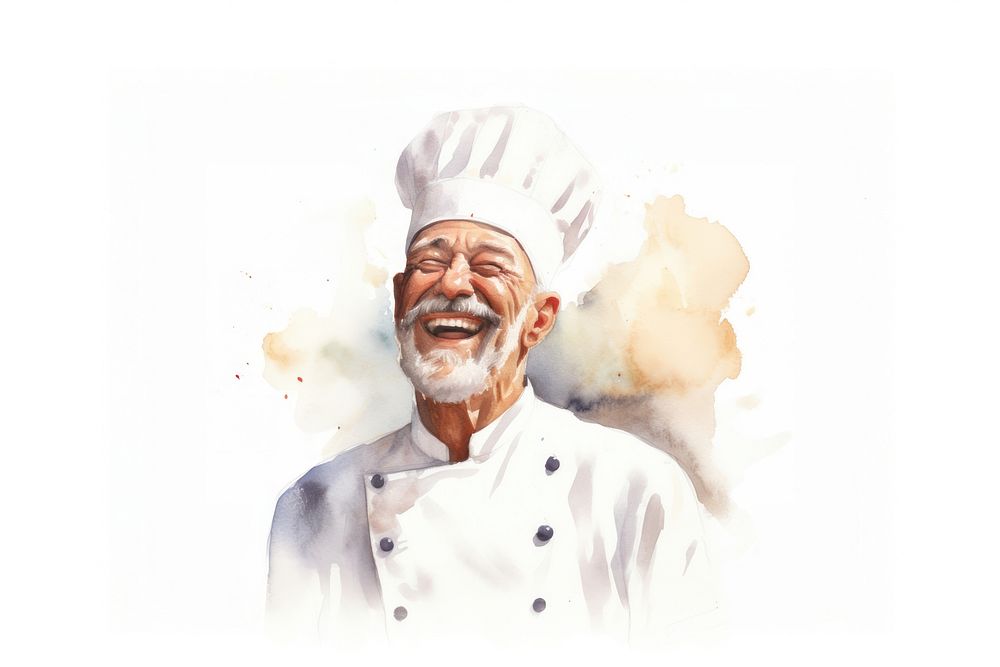 Head Chef laughing face expression portrait adult smile.