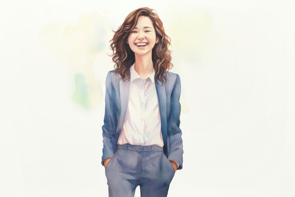 Smile face laughing adult woman. AI generated Image by rawpixel.