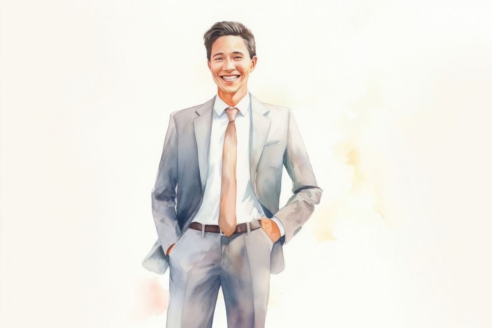 Smile face blazer adult man. AI generated Image by rawpixel.