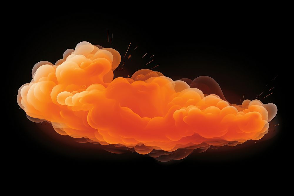  Orange hreat cloud smoke fire. AI generated Image by rawpixel.