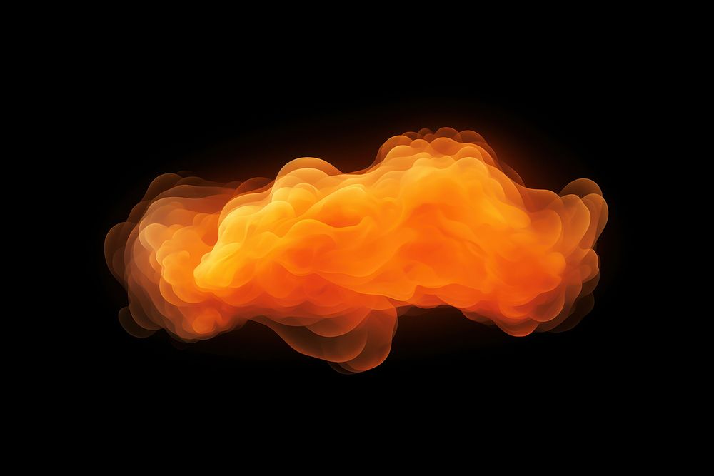  Orange pastel smoke fire black background. AI generated Image by rawpixel.