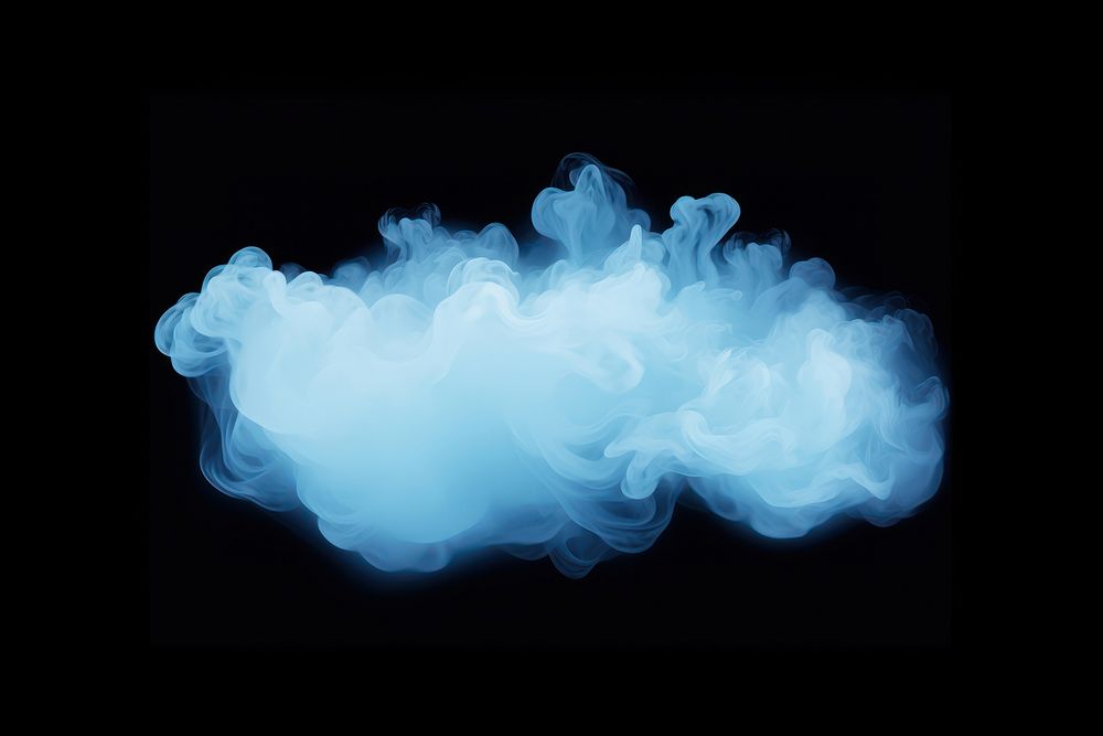  Blue pastel smoke black background chandelier. AI generated Image by rawpixel.