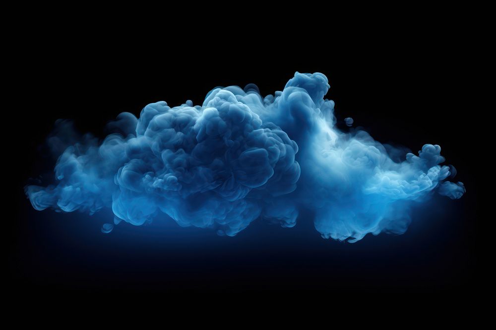  Dark blue cloud nature smoke sky. AI generated Image by rawpixel.