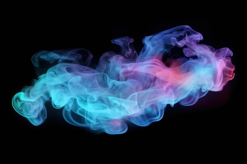  Holographic smoke backgrounds black background lightweight. AI generated Image by rawpixel.