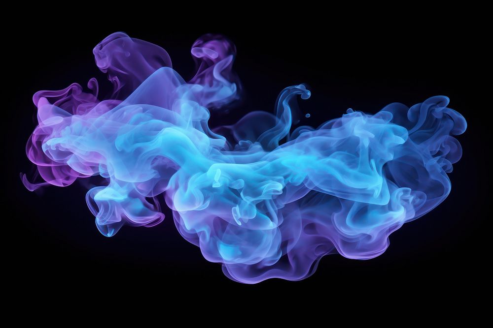  Holographic smoke backgrounds black background lightweight. AI generated Image by rawpixel.