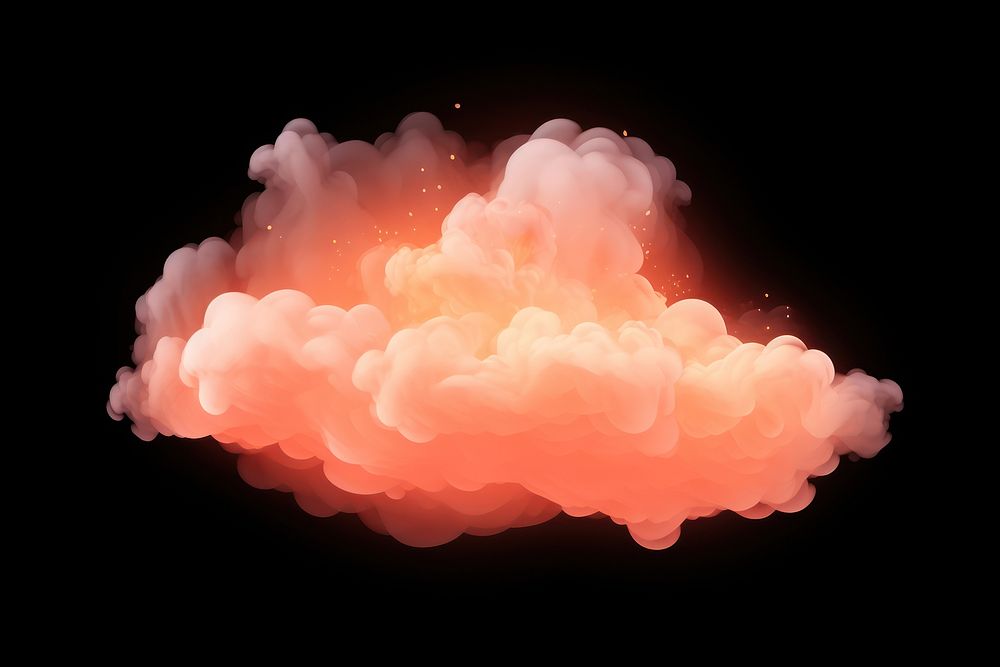 Peach cloud nature sky. AI generated Image by rawpixel.