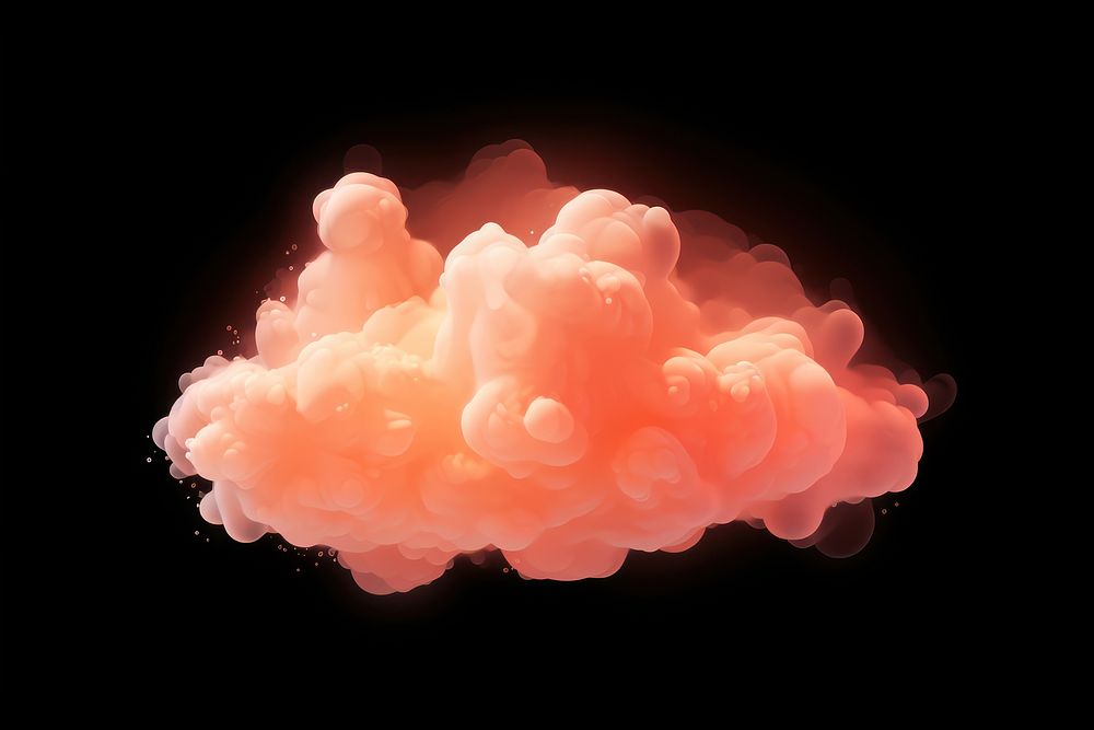  Peach cloud sky black background. AI generated Image by rawpixel.