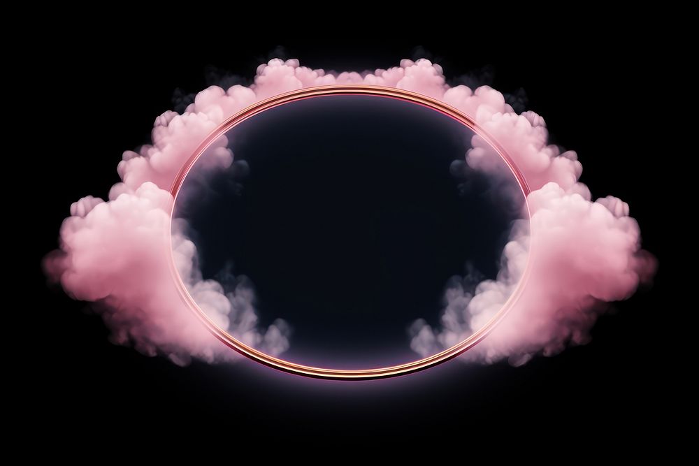  Pink frame nature cloud night. AI generated Image by rawpixel.