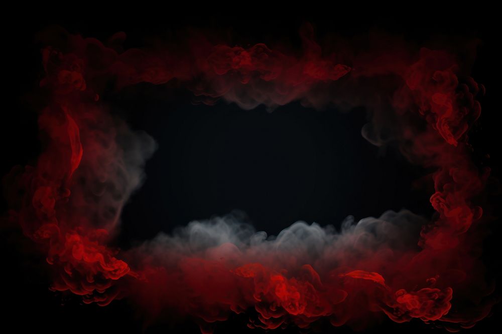  Red frame backgrounds smoke cloud. AI generated Image by rawpixel.