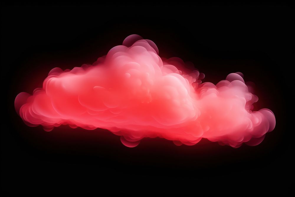  Red pastel cloud smoke black background. AI generated Image by rawpixel.