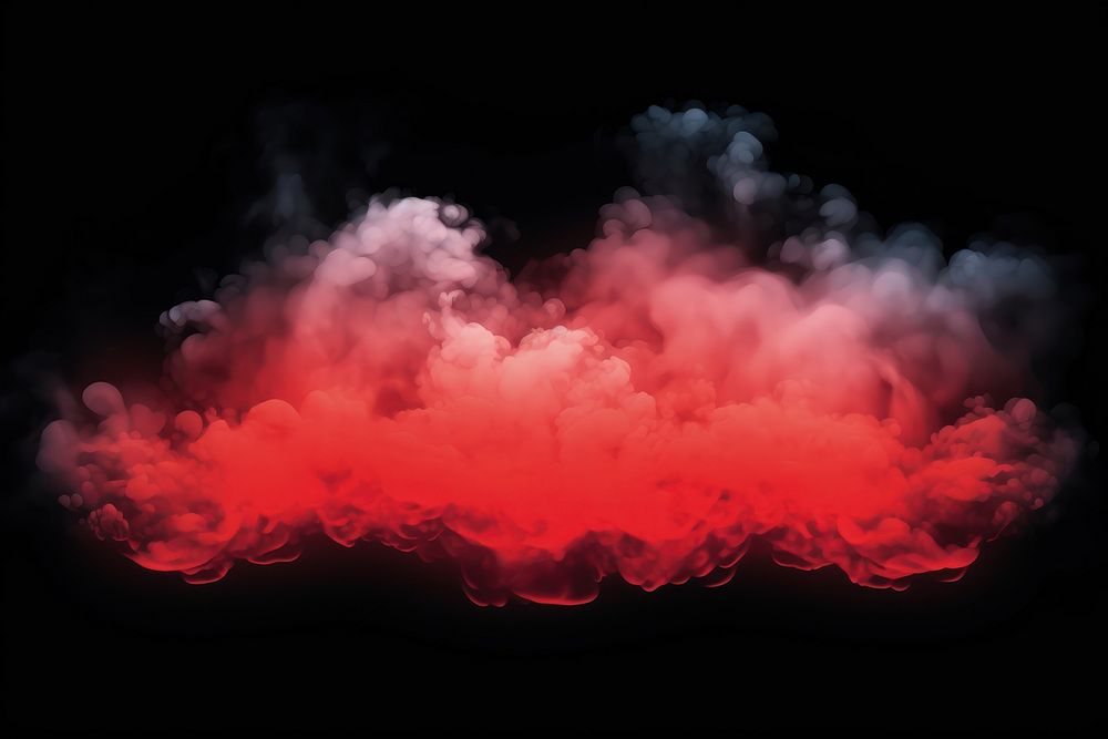  Red pastel smoke cloud night. AI generated Image by rawpixel.