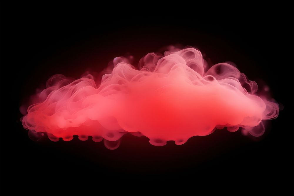  Red pastel smoke cloud black background. AI generated Image by rawpixel.