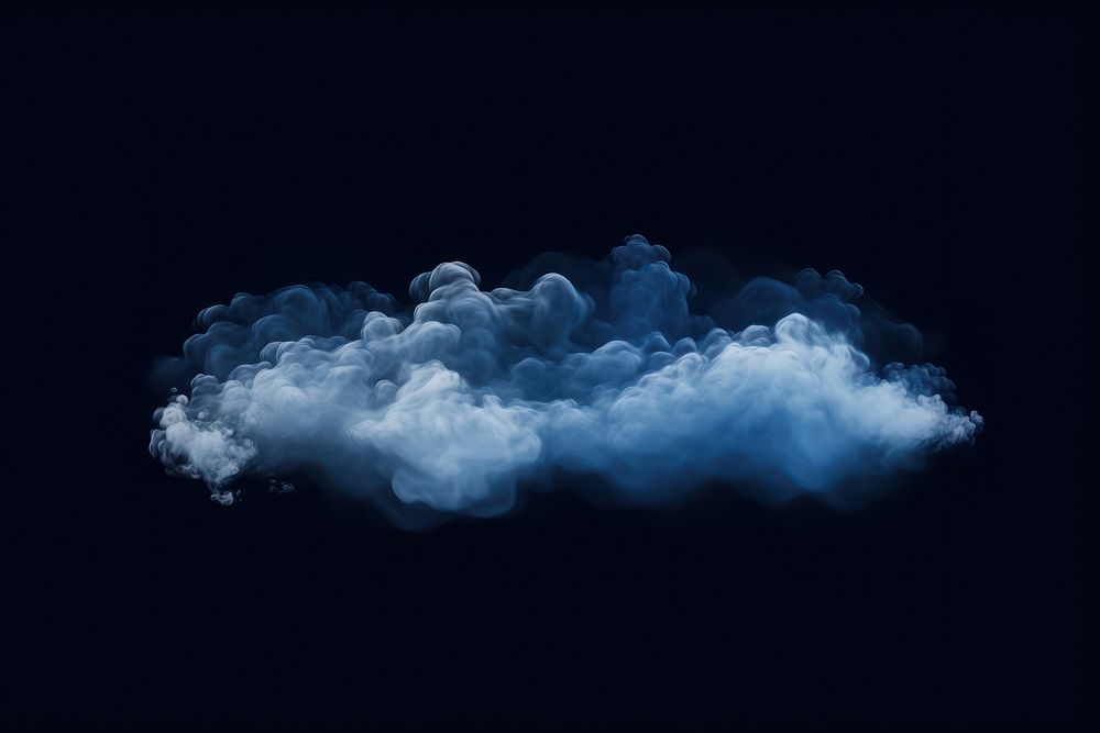  White and deep blue nature smoke cloud. AI generated Image by rawpixel.