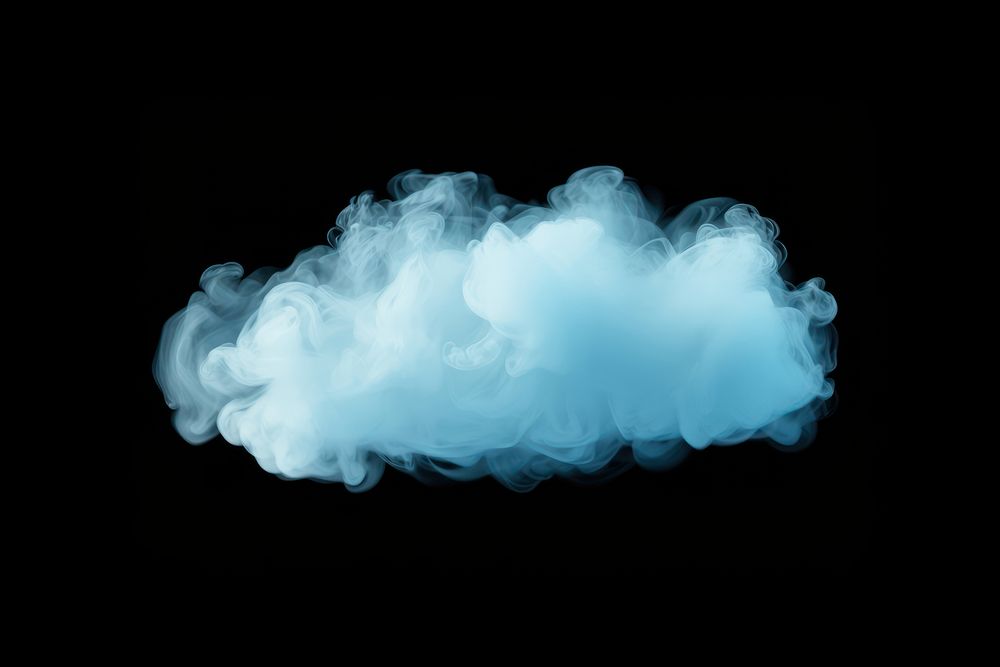  White and light blue cloud black background darkness. AI generated Image by rawpixel.