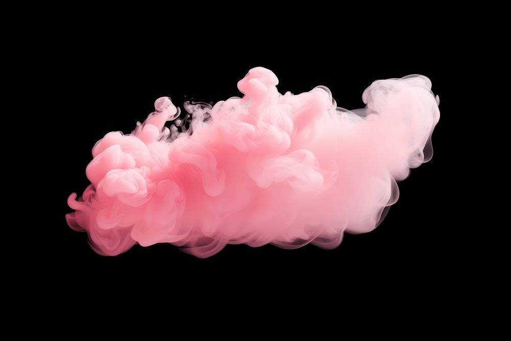  White and pink smoke cloud black background. AI generated Image by rawpixel.