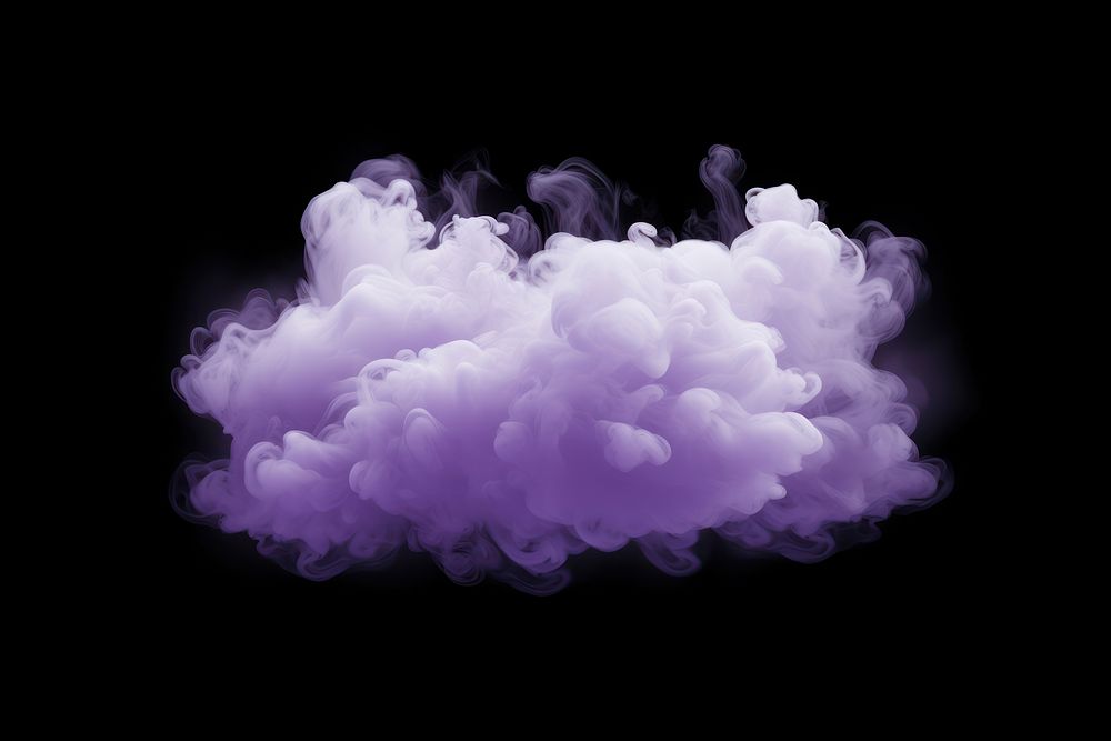  White and purple cloud smoke black background. AI generated Image by rawpixel.