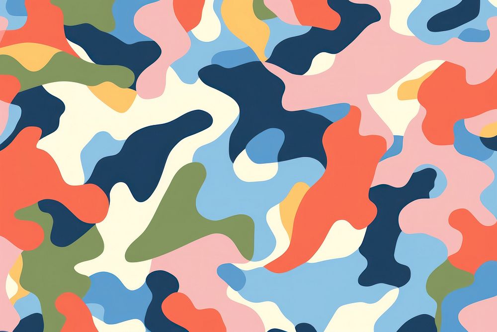 Fun colorful seamless camo pattern backgrounds abstract military.