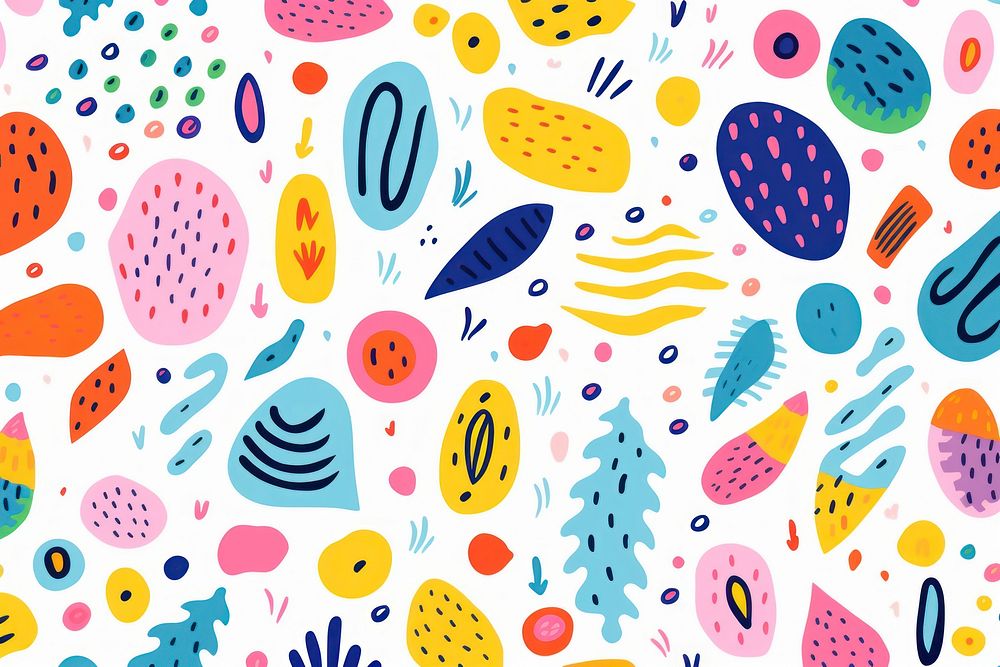 Cute doodle pattern backgrounds abstract.