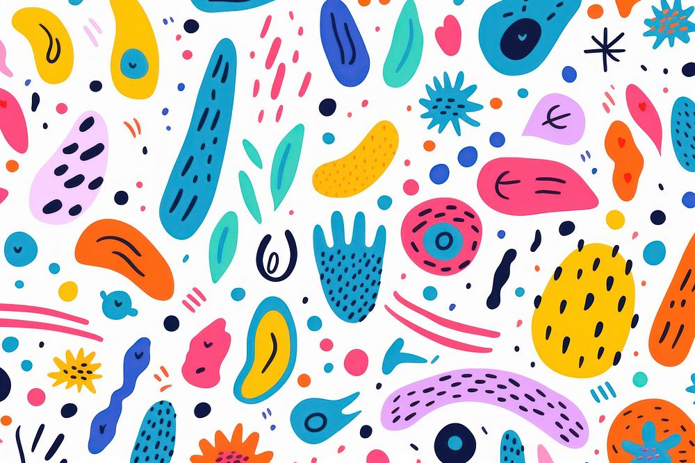Cute doodle pattern backgrounds abstract.
