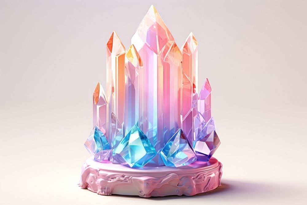 Birthday cake crystal mineral creativity.