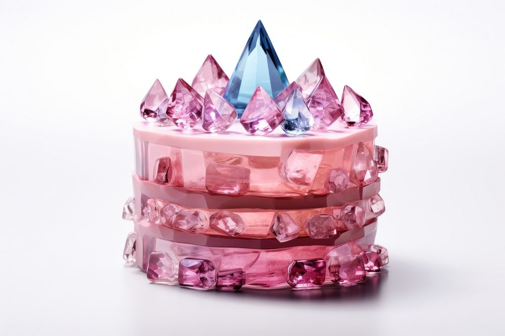 Birthday cake gemstone crystal jewelry.