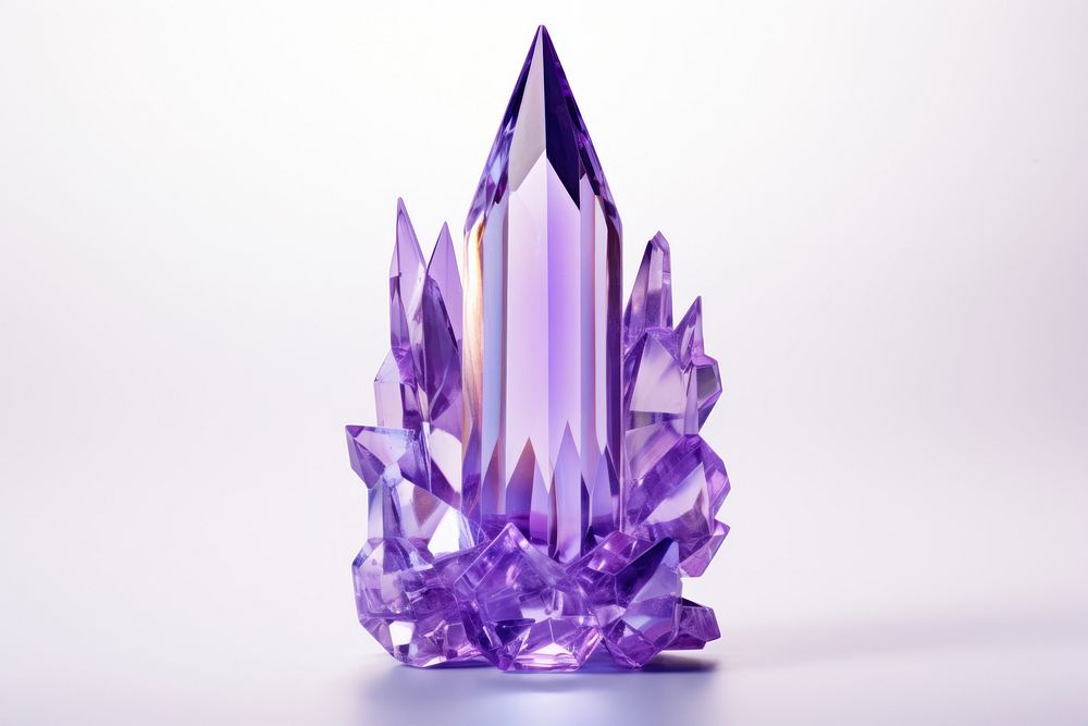 Crystal lavender gemstone amethyst mineral jewelry.