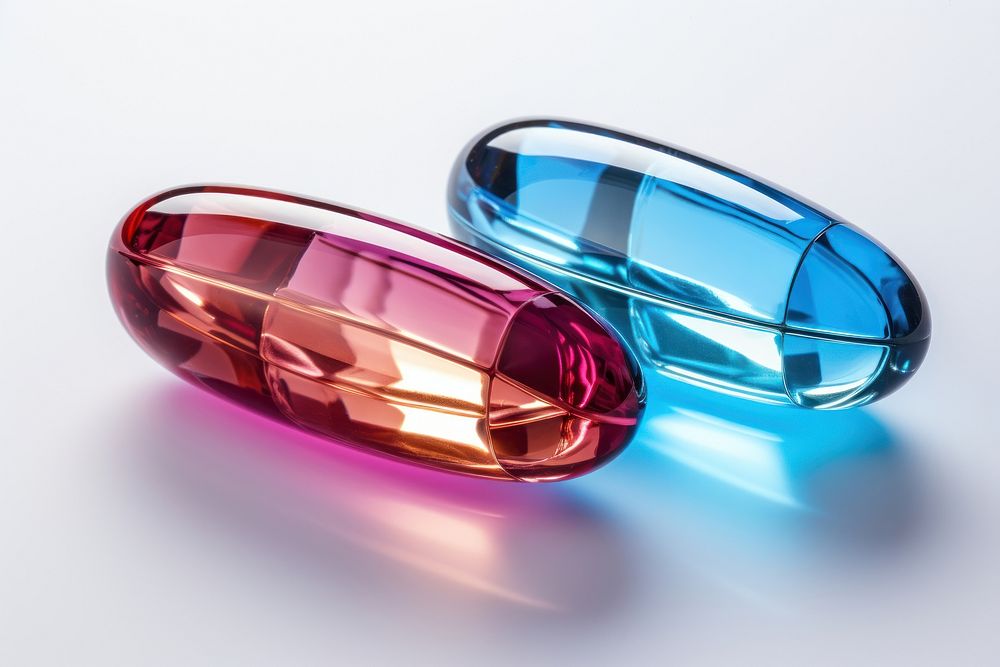 Pill gemstone jewelry capsule.