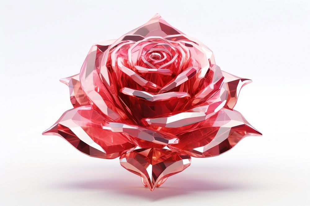 Crystal rose gemstone jewelry flower petal.