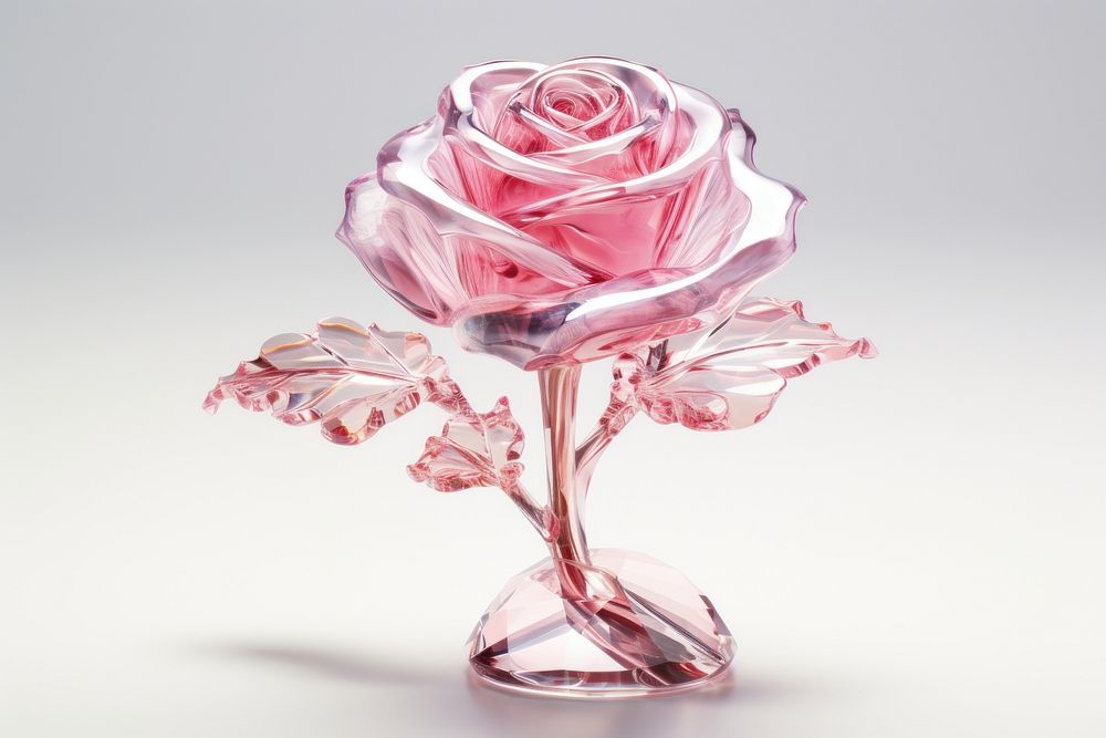 Rose gemstone crystal flower.