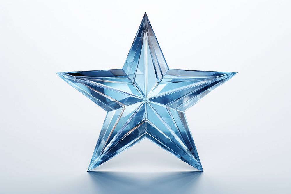 Crystal star gemstone symbol white background transportation.