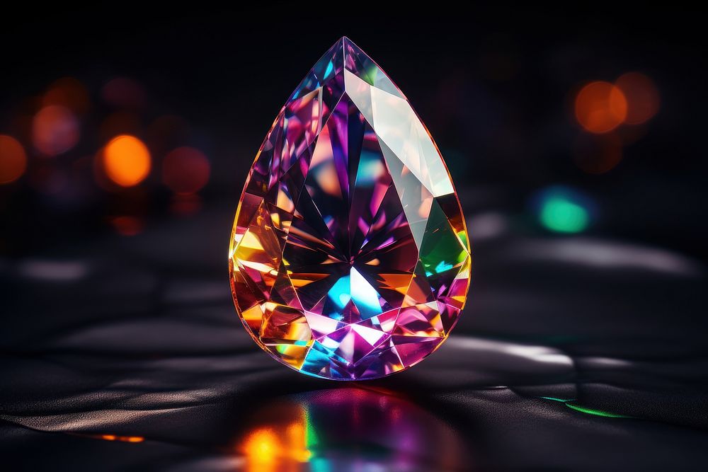 Crystal star gemstone jewelry diamond illuminated.